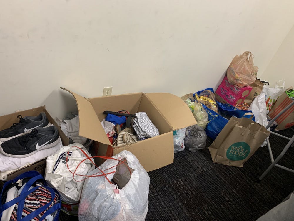<p><span>Boxes and bags collect in Carr in the Marston Science Library basement to be delivered to the victims of a strong tornado that hit Havana, Cuba on Sunday.</span></p>