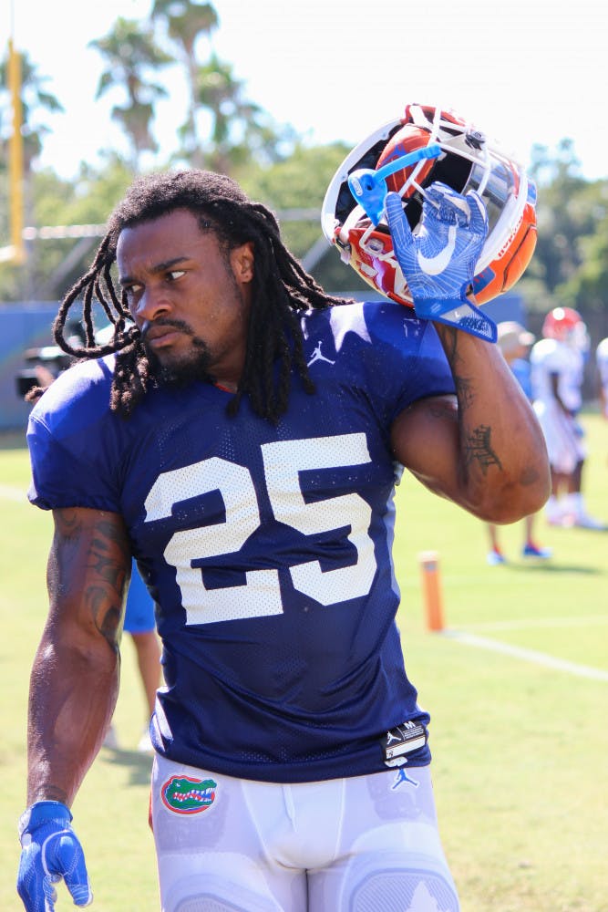 Senior running back Jordan Scarlett is returning from a suspension that spanned the 2017 season. "He’s (Scarlett's) in that process of getting himself back to where he was in the past conditioning wise and physically," said running backs coach Greg Knox.