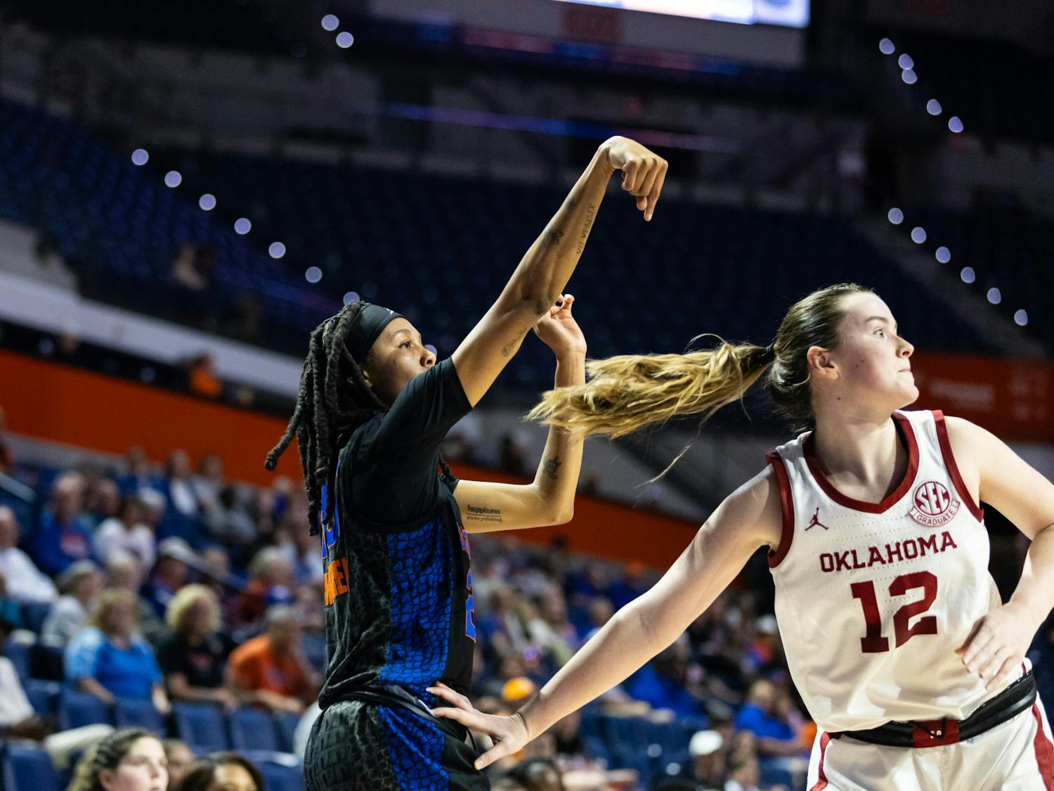 University of Florida Gators Women’s Basketball plays against the Oklahoma Sooners for their senior night on Thursday, Feb. 27th, 2025.