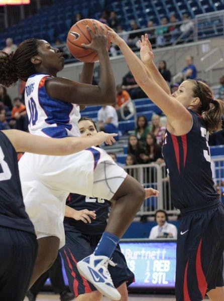 Florida point guard Jaterra Bonds missed one of two free throw with five seconds left in regulation to send Sunday’s game to overtime.