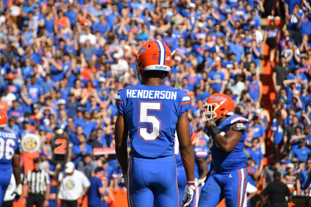 <p><span id="docs-internal-guid-80dd8b3c-7fff-f692-6712-754c19d24540"><span>Cornerback CJ Henderson was named to the All-SEC Second Team last year after recording 38 tackles and two picks.</span></span></p>
