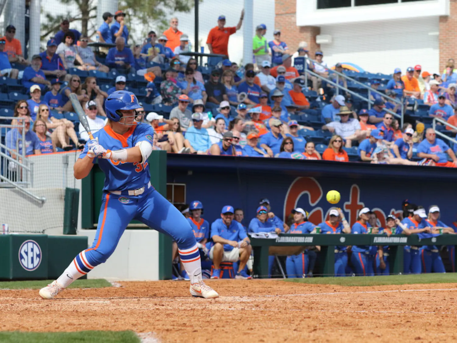Kendyl Lindaman leads the Gators' softball team in RBIs (43) and home runs (13) this season.