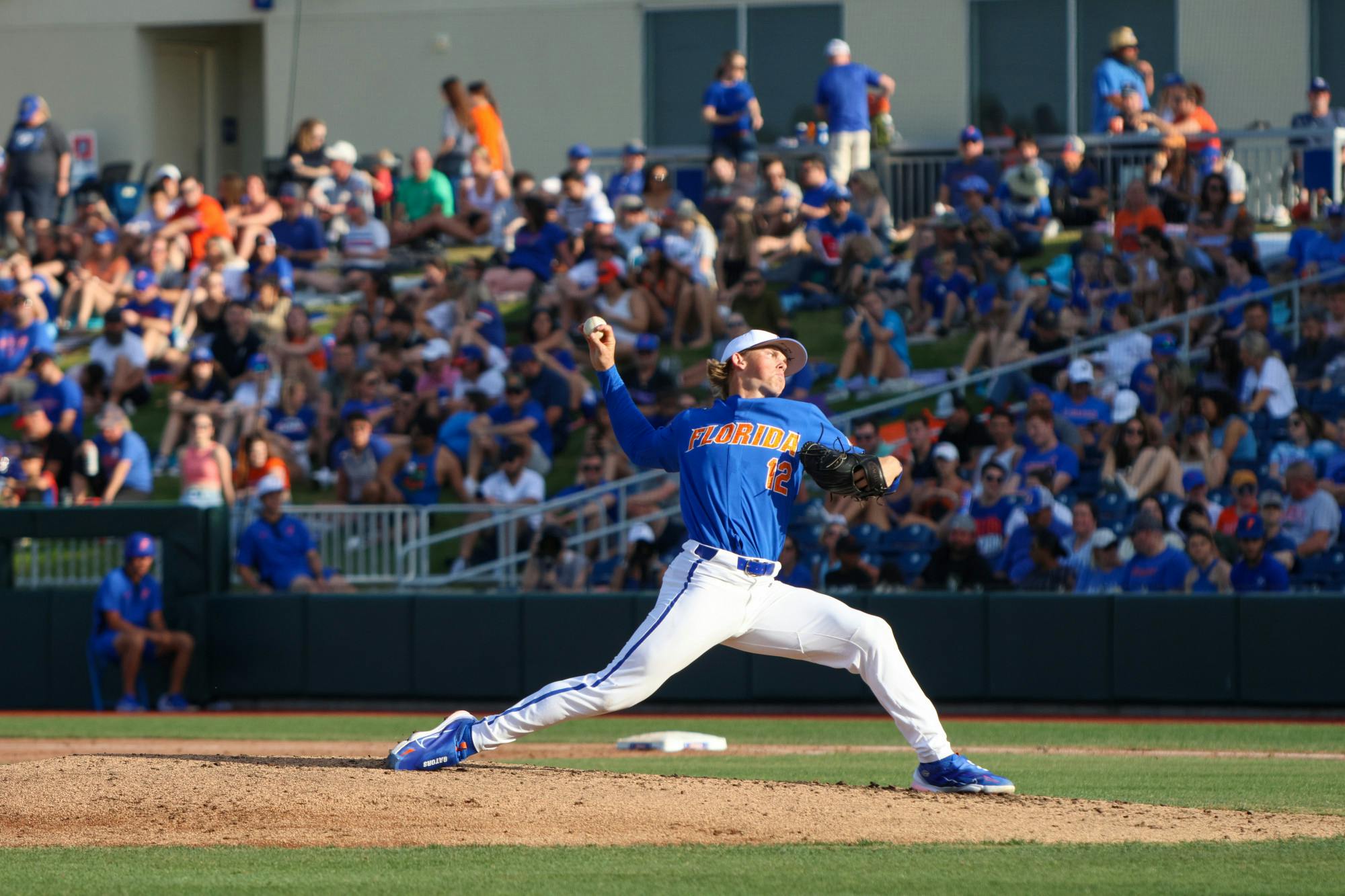 Florida pitcher Hurston Waldrep pitches the ball in the Gators' 13-3 win against the Cincinnati Bearcats Saturday, Feb. 25, 2023.