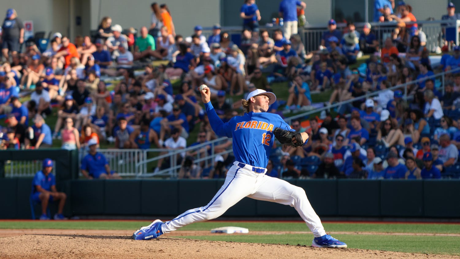 Florida pitcher Hurston Waldrep pitches the ball in the Gators' 13-3 win against the Cincinnati Bearcats Saturday, Feb. 25, 2023.
