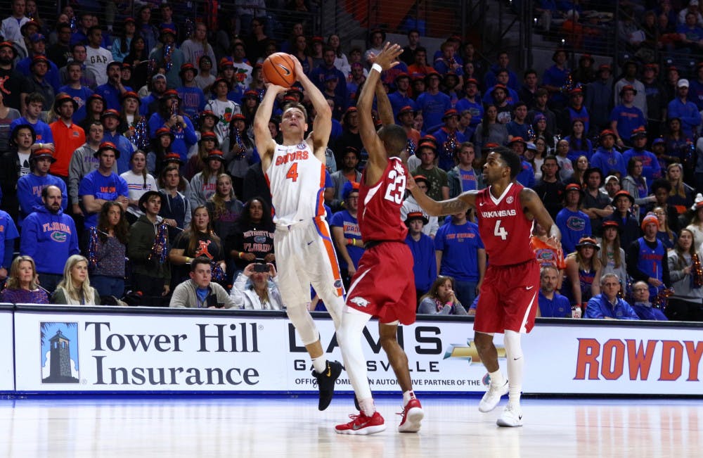 <p>Florida guard Egor Koulechov scored 20 points on 8-of-17 shooting in Thursday night's 77-62 win over St. Bonaventure. </p>