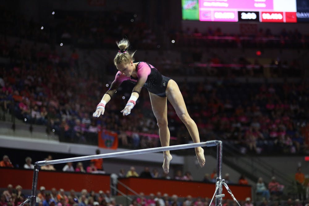 <p>Senior Alex McMurtry tied the all-time UF record with her All-Around score Friday night against Nebraska. </p>