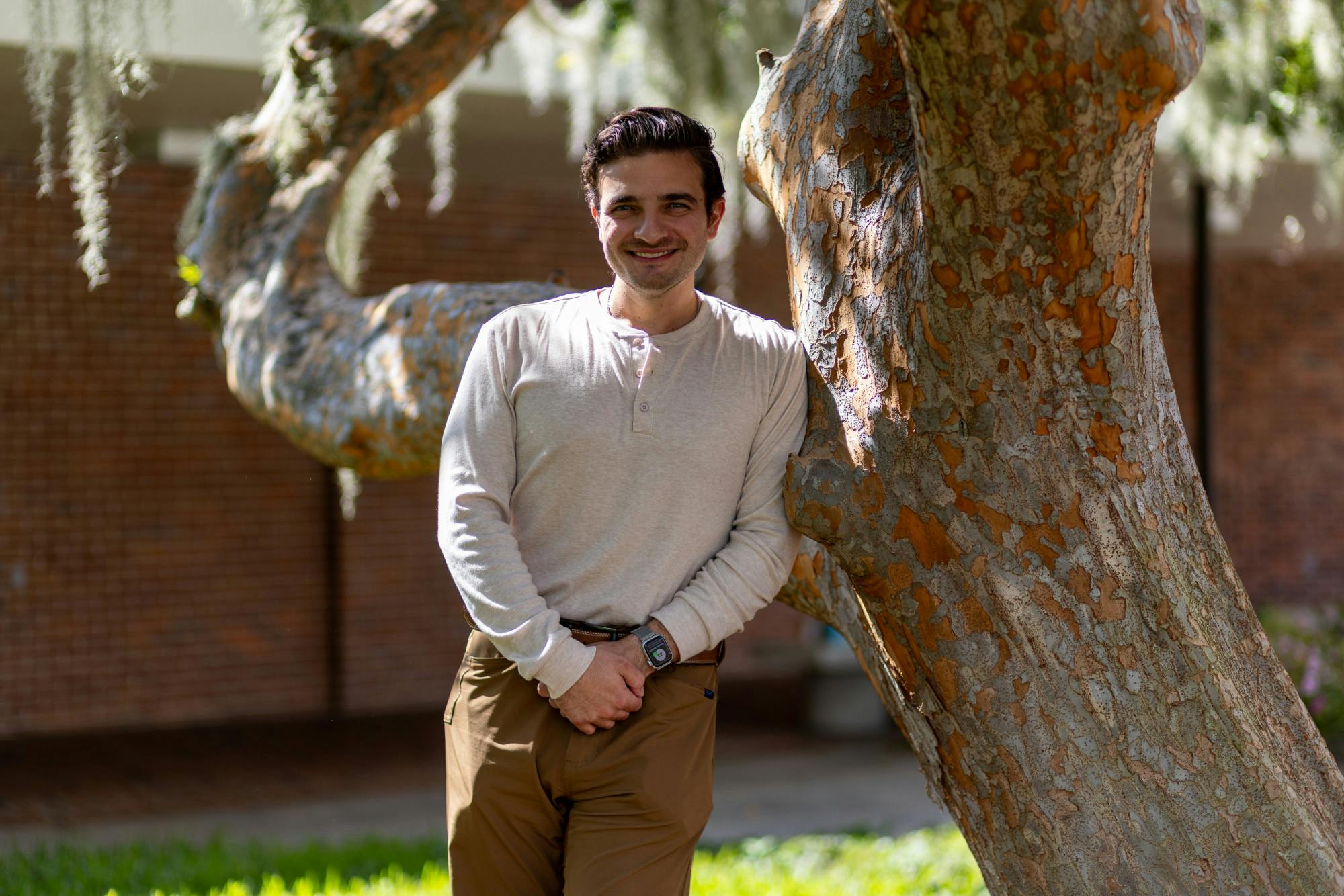 Rock Aboujaoude Jr. is pictured outside of The Hub in Gainesville, Fla., on Tuesday, Oct. 21, 2025