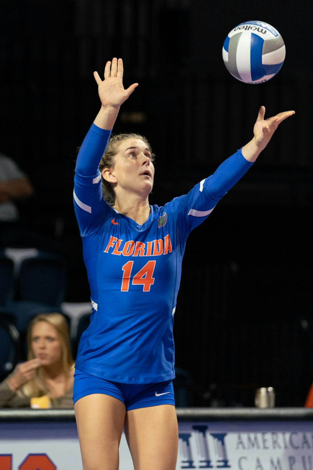 <p>Libero Allie Gregory helped spark an 8-0 Florida run with two service aces in the third and final set of the Gators' sweep of Ole Miss Friday night.</p>