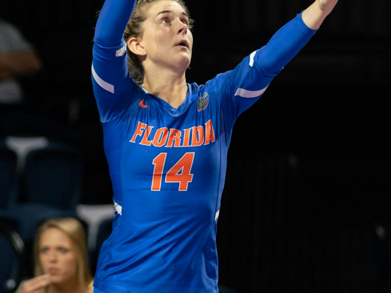 Libero Allie Gregory helped spark an 8-0 Florida run with two service aces in the third and final set of the Gators' sweep of Ole Miss Friday night.