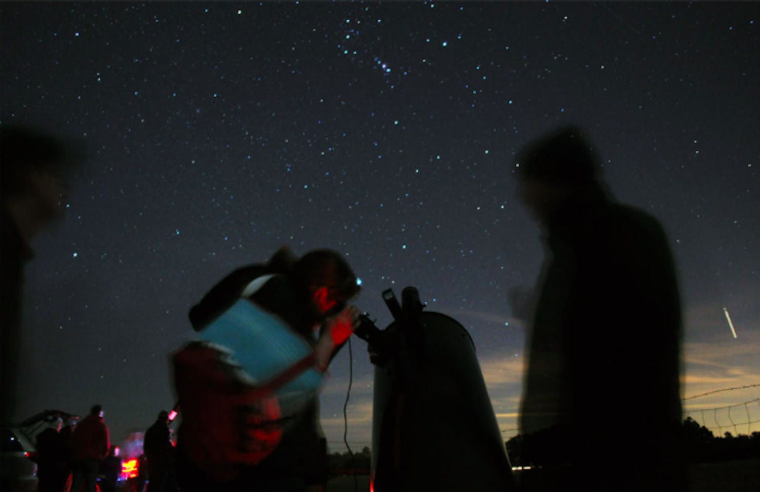 Attendees at Paynes Prarie stargazing event check out the night sky a few years ago in January 2015.