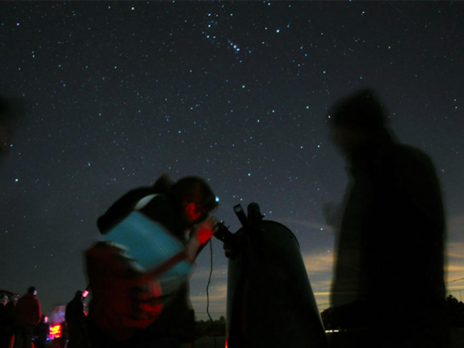 Attendees at Paynes Prarie stargazing event check out the night sky a few years ago in January 2015.