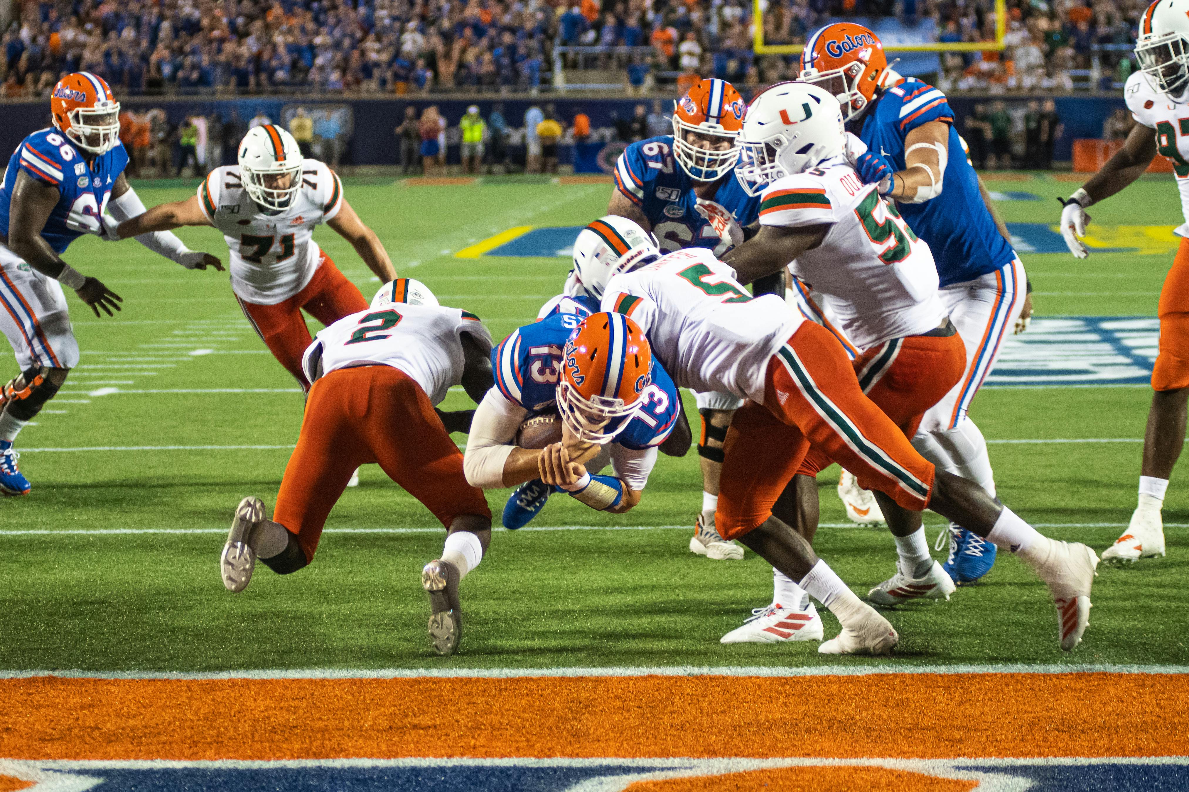 Feleipe Franks scored the game-winning touchdown on a three-yard rush with 8:18 left in the game. 