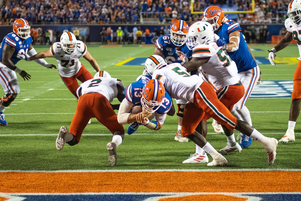 <p>Feleipe Franks scored the game-winning touchdown on a three-yard rush with 8:18 left in the game. </p>