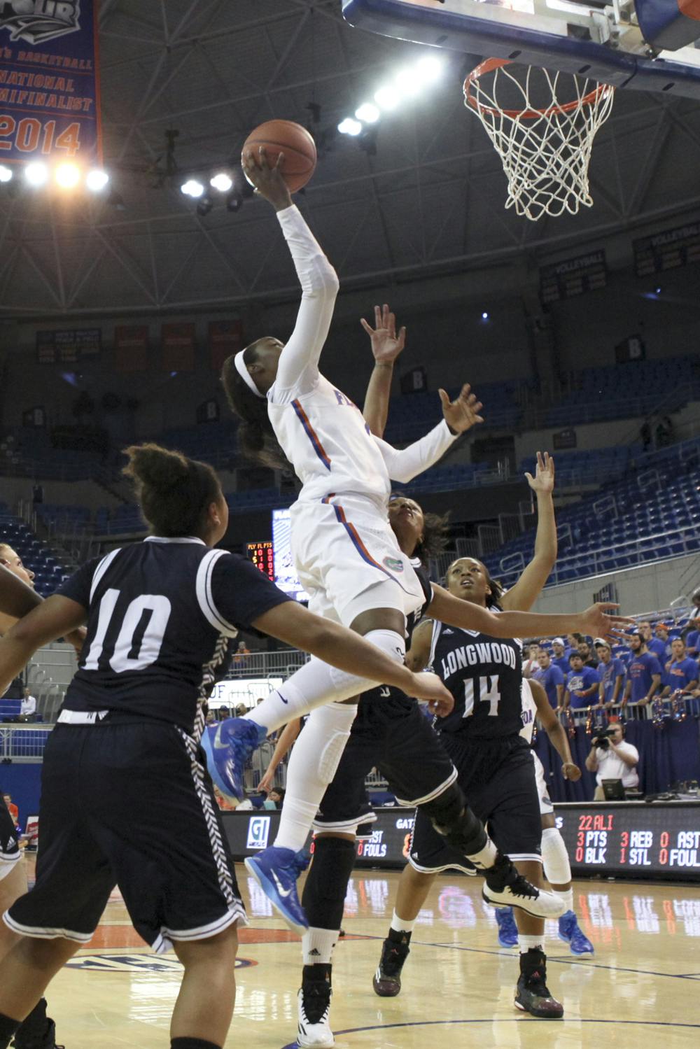 Ronni Williams goes up for a layup during Florida's win against Longwood on Nov. 17.