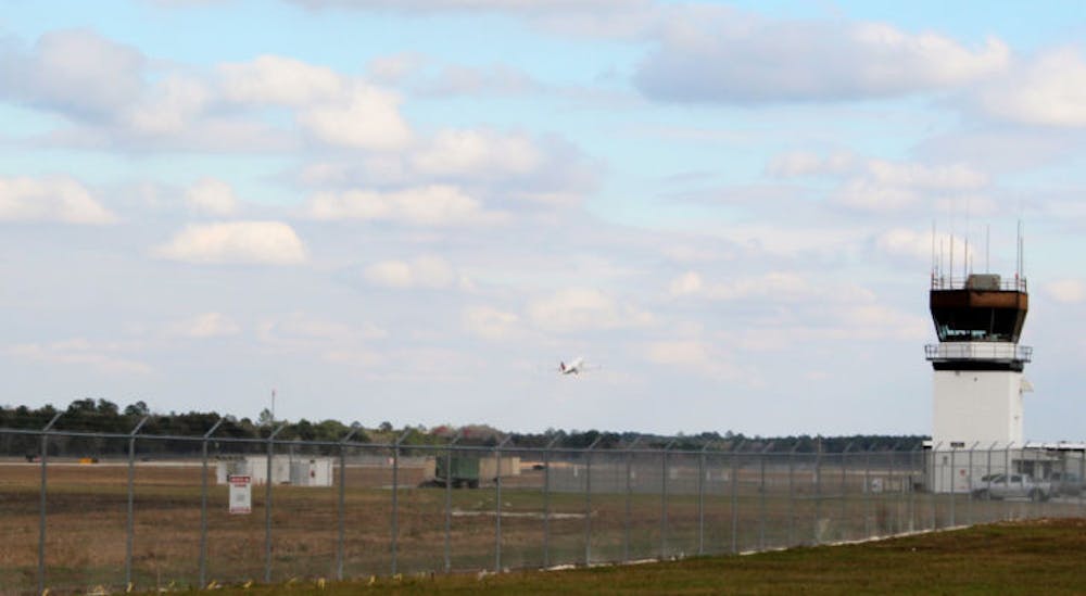 <p>A plane takes off from Gainesville Regional Airport on Wednesday afternoon. An online survey created by the airport asked residents about their interest in nonstop flights to New York City.</p>
