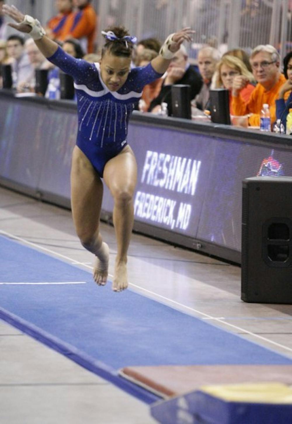 <p>Florida freshman Kytra Hunter posted a career-best 9.975 on vault to help rally the Gators to their second SEC title in three years.&nbsp;</p>