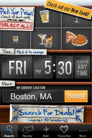 The beauty of Happy Houred is that you can discover, review and share the best deals in town with just three simple questions: What, when and where do you want to drink?