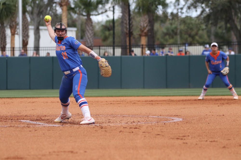 <p>Kelly Barnhill pitched 2.2 innings, surrendered three hits, five runs and walked three in Florida's loss to Ole Miss.</p>