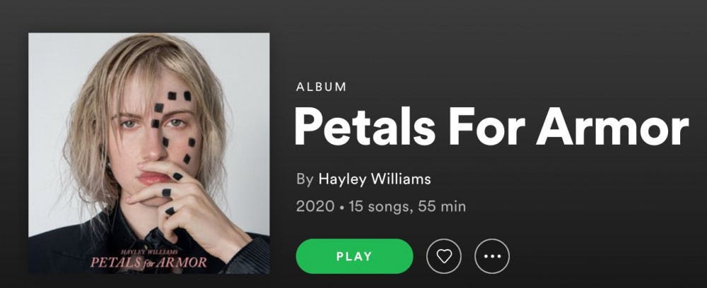 On “Petals for Armor,” songs like “Over Yet” and “Pure Love” evoke the ’80s synth-fueled shades of Paramore’s 2017 album “After Laughter.”