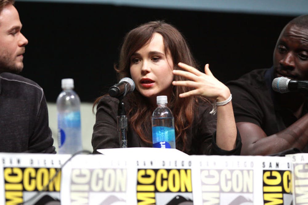 <p>Ellen Page attends San Diego Comic Con in 2013.</p>
