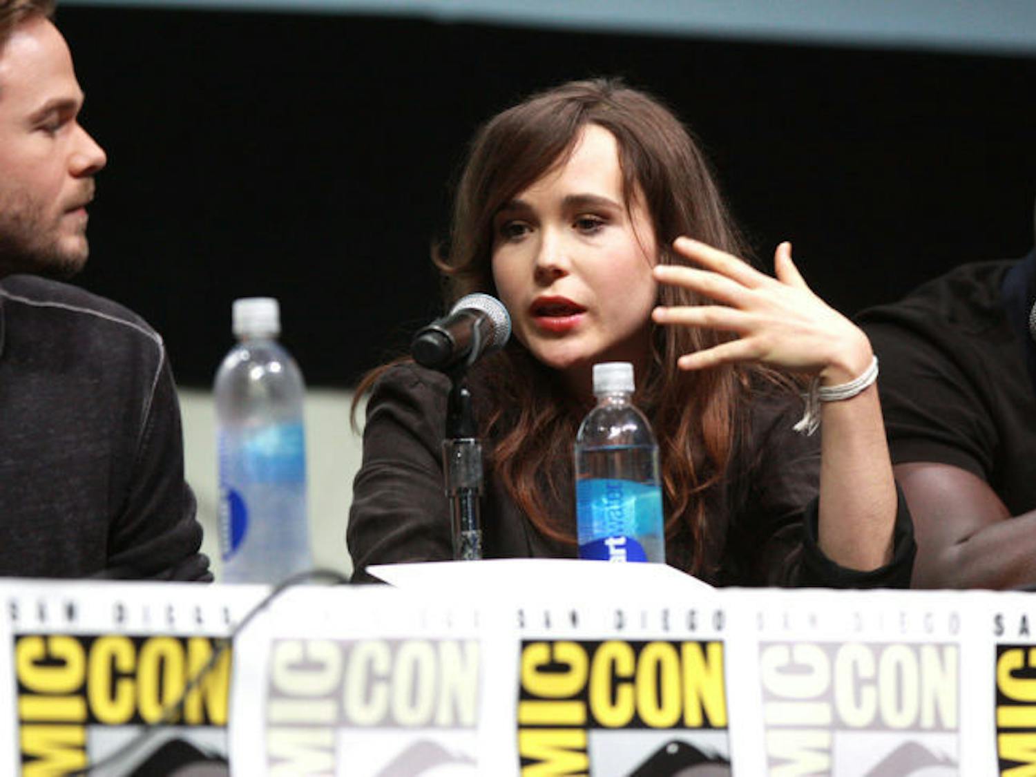 Ellen Page attends San Diego Comic Con in 2013.