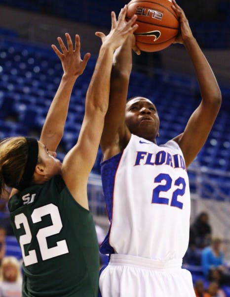 Florida sophomore forward Kayla Lewis is out for the remainder of the season with a stress fracture in her hip.