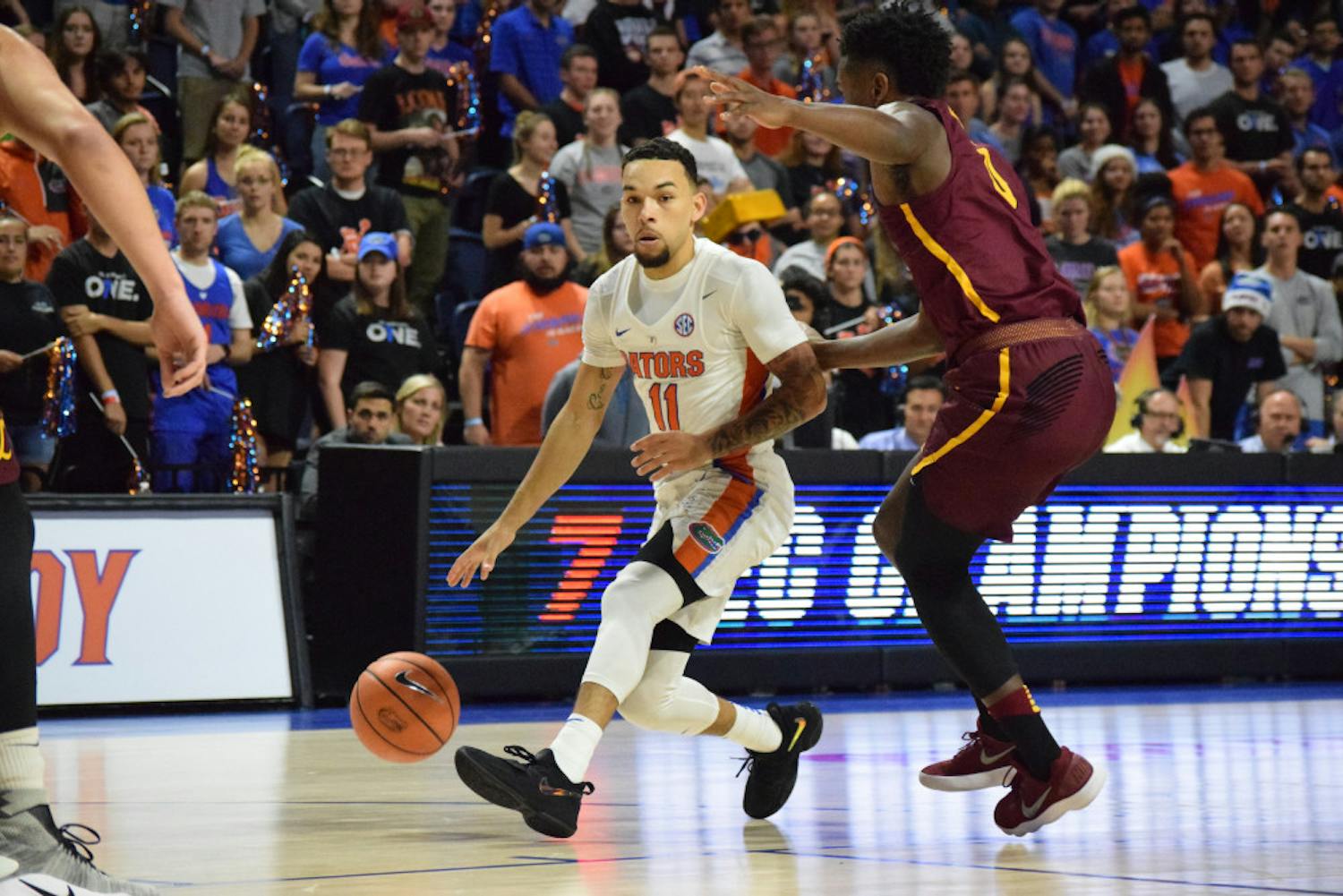 Florida guard Chris Chiozza recorded 16 points, four assists, four steals and no turnovers on Friday in UF's 75-60 win over Incarnate Word at the O'Connell Center.