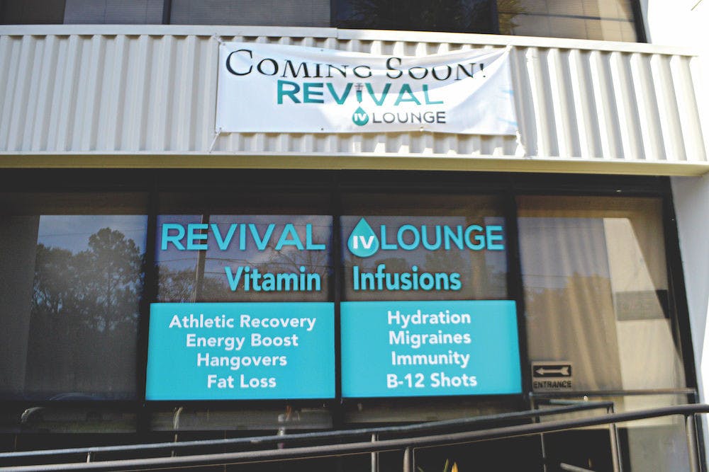 <p dir="ltr"><span>Revival IV Lounge is Gainesville's newest health spa that focuses on rejuvenating customers through vitamin-infused IV drips. In addition to these treatments, the lounge also offers a variety of intramuscular shots that aid in boosting energy and promoting weight loss.</span></p>
<p><span>&nbsp;</span></p>