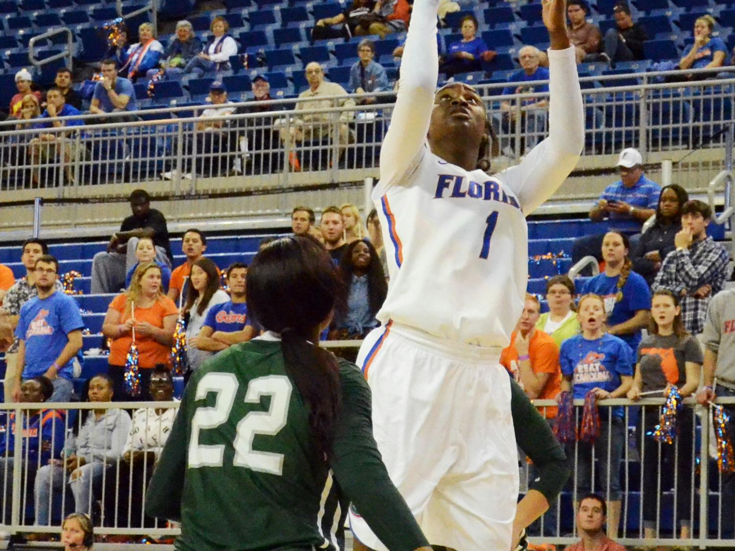 Ronni Williams goes up for a layup during Florida's 84-73 win against Jacksonville on Nov. 14 in the O'Connell Center