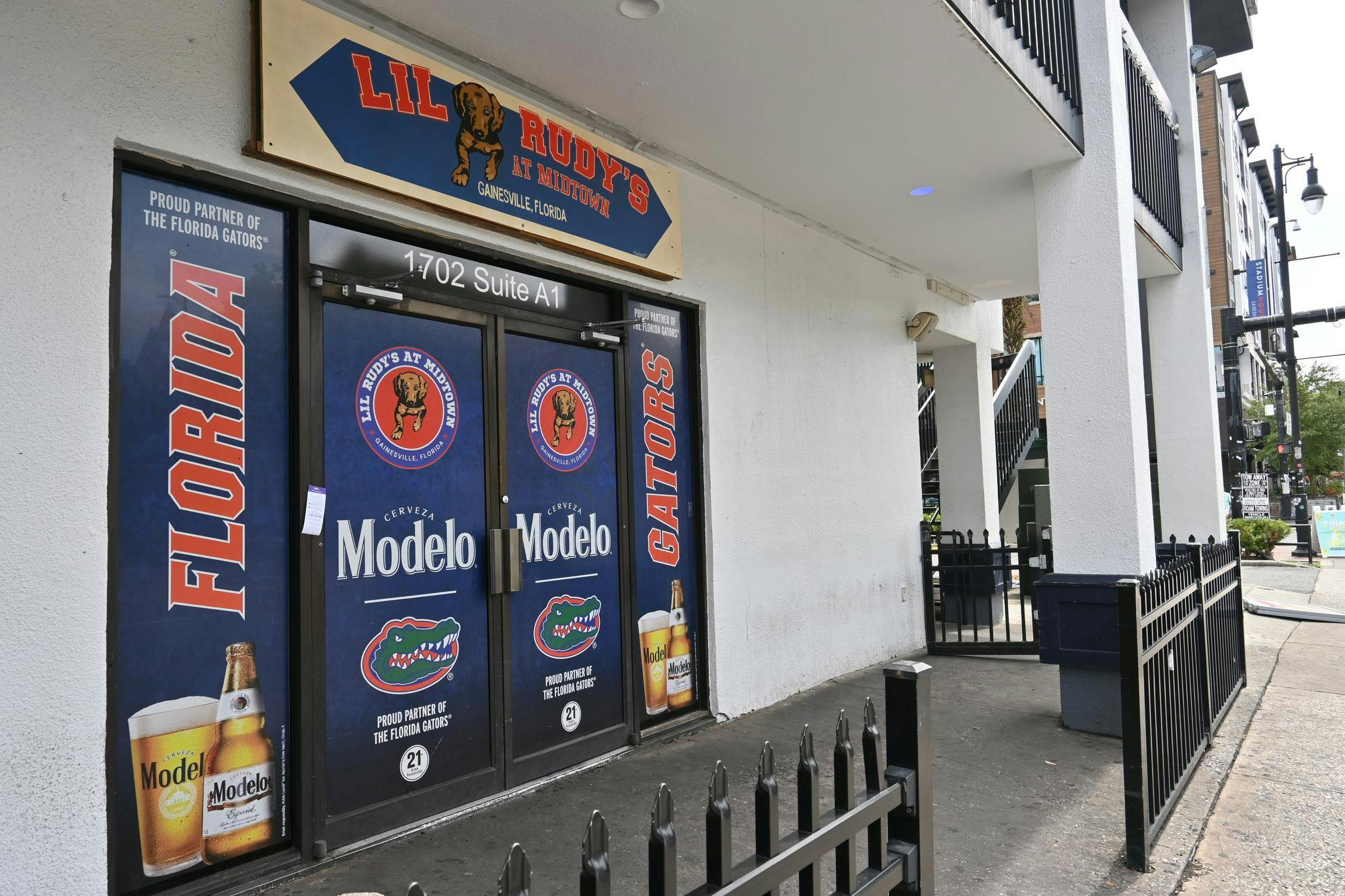 Lil Rudy's at Midtown on University Avenue near other midtown bars, Sunday, May 31, 2026, in Gainesville, Fla.