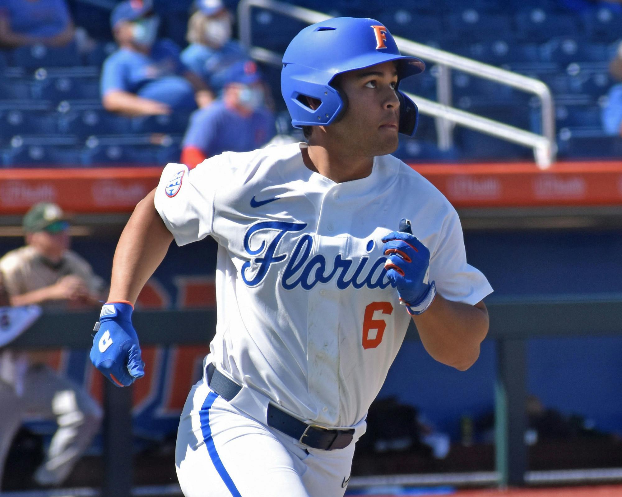 Calilao’s heroics ended a 3-2 pitching battle and lifted Florida over their in-state rival to move to 22-11 on the year. Photo from UF-Jacksonville March 14, 2021.