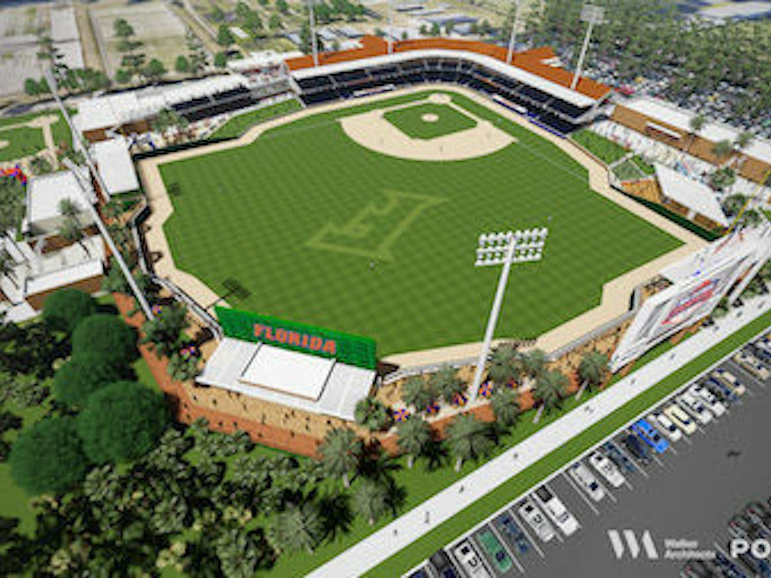 A rendering of the proposed baseball stadium.&nbsp;