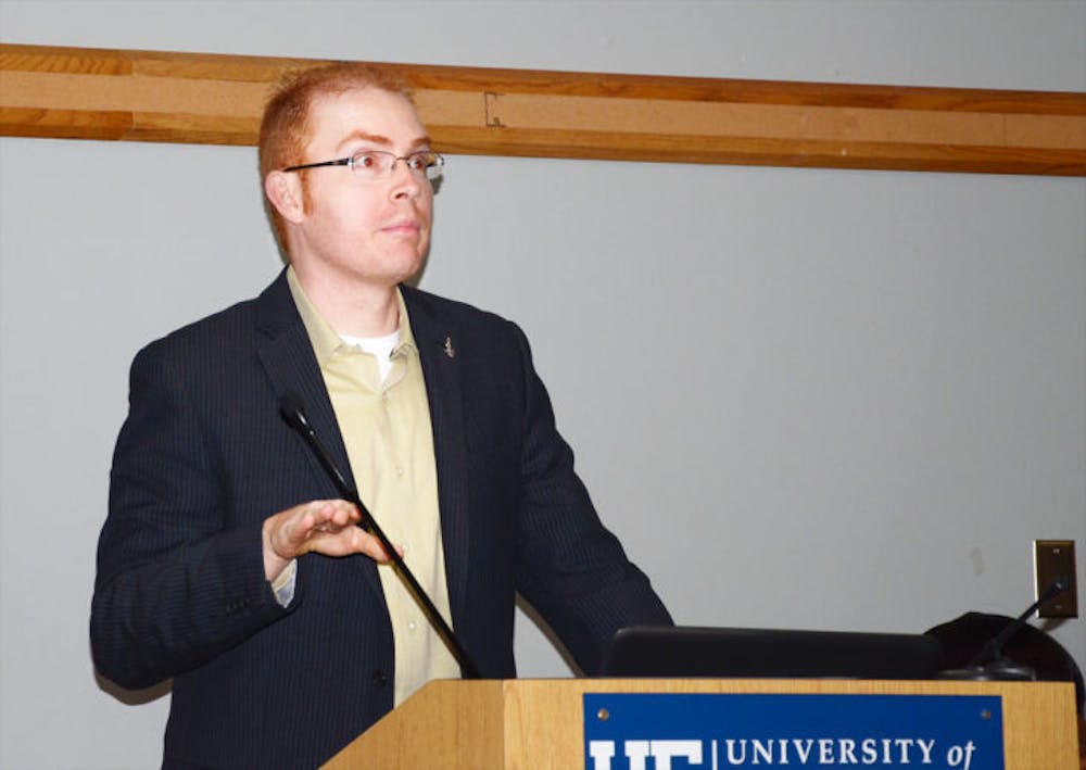 <p>UF Supreme Court Chief Justice Matt Michel swore in the newly elected student senators Tuesday evening in the Reitz Union.</p>