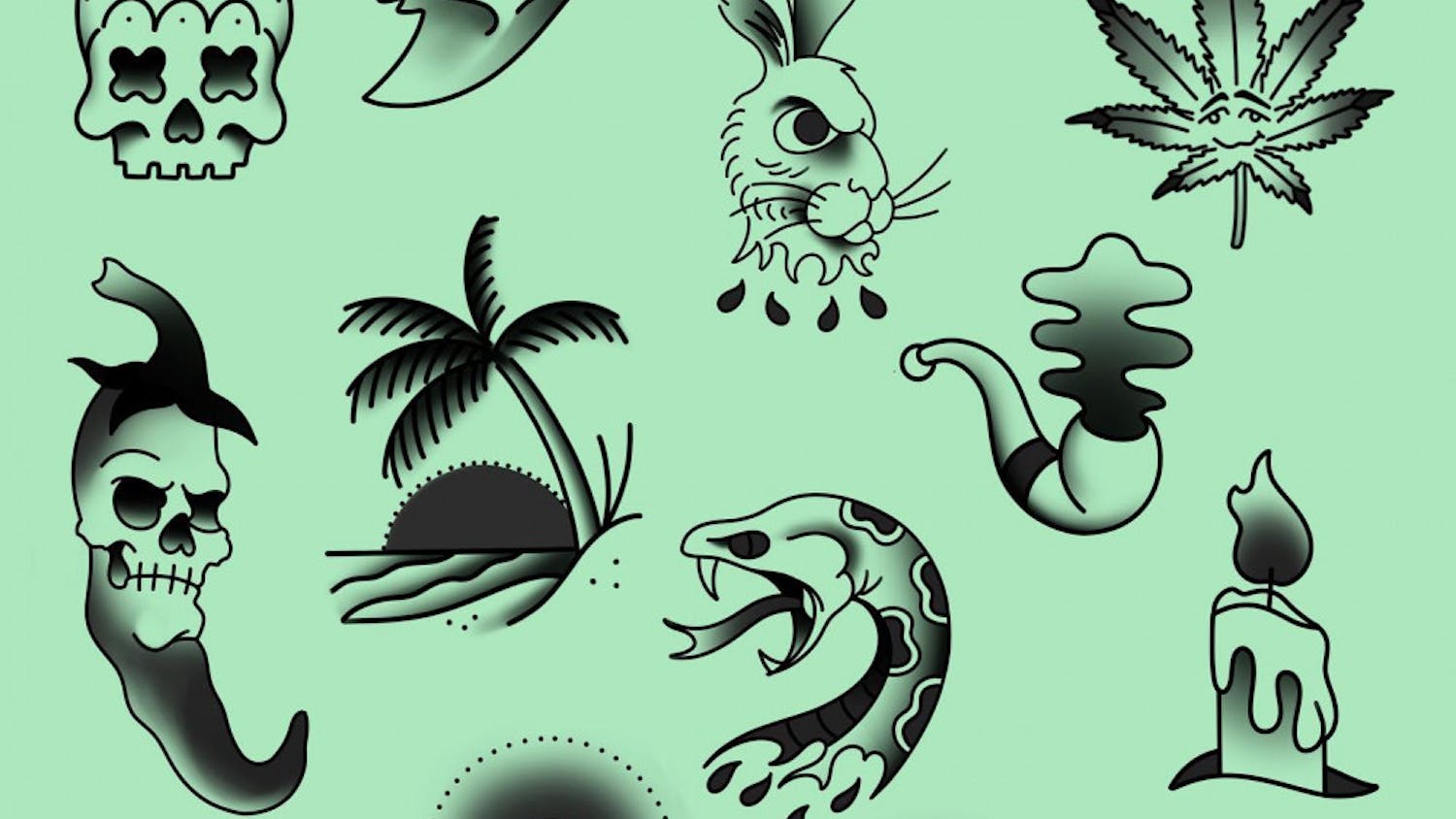 For this Friday the 13th, Oasis Tattoo Collective is offering $31 tattoos with a $9 tip from two flash sheets with 29 designs.