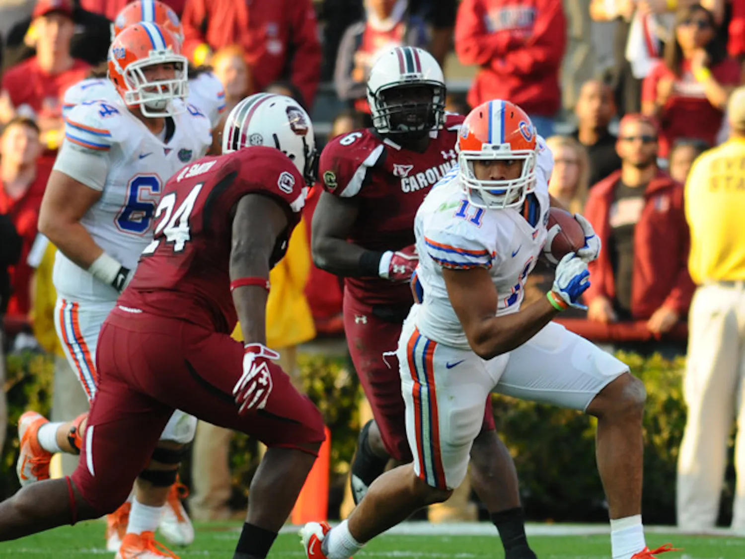 Sophomore tight end Jordan Reed, who said he has become more comfortable in his new role, leads the team in receptions with 24.