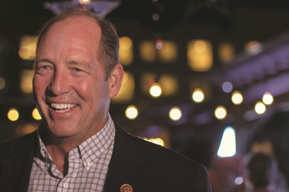 <div>U.S. Rep. Ted Yoho smiles while he waits for the final results of Florida’s 3rd Congressional District election. “I want to see the final results, but I feel good,” Yoho said.</div><div class="yj6qo ajU"> </div>
