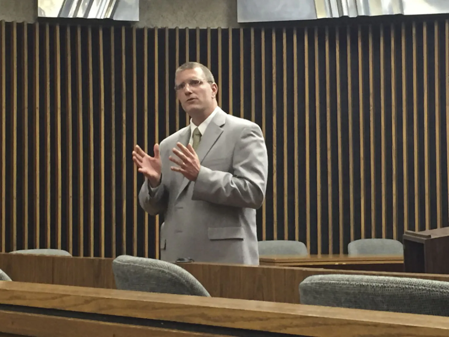 Jason Nance, a UF associate law professor, spoke to students about racially disproportional punishment and incarceration rates during the last seminar of UF Levin College of Law’s “Race in the News” series on Thursday.