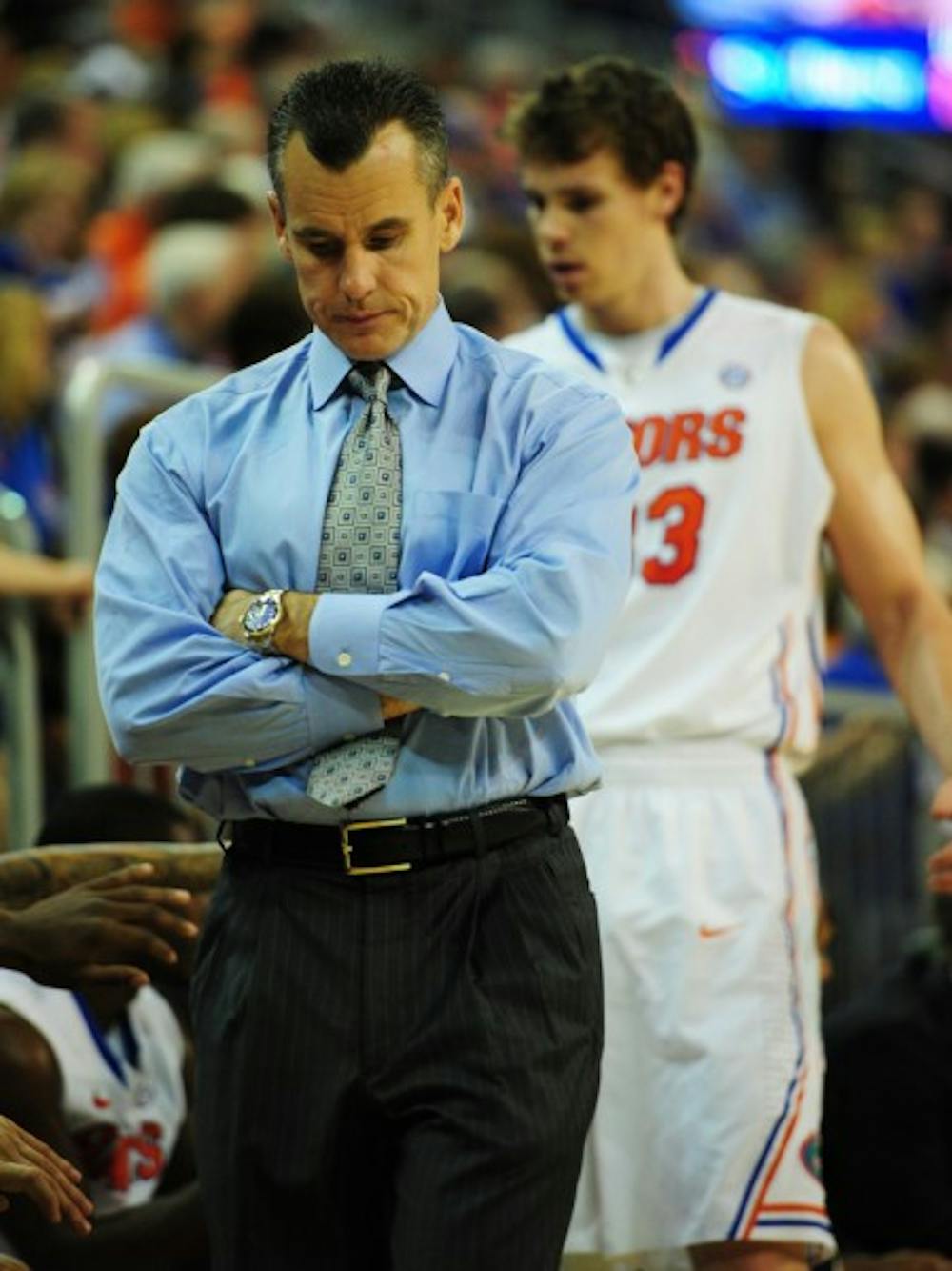 <p>Coach Billy Donovan said the Gators have not had the same intensity on defense since beating FSU on Dec. 22, adding that first-year starters like Erik Murphy (back) are still learning to maintain focus on defense.</p>