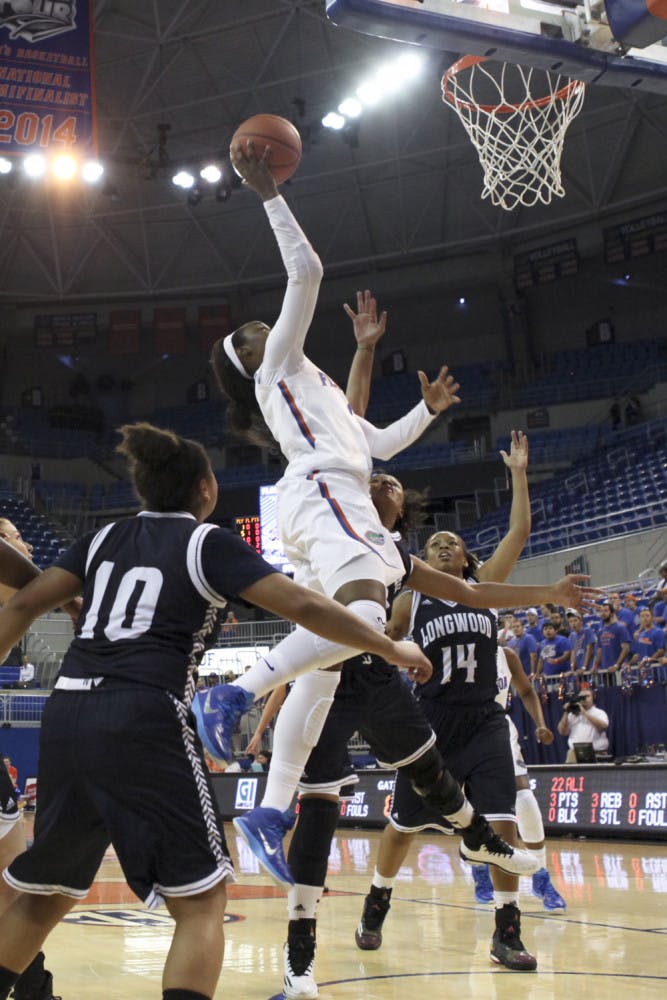 Ronni Williams goes up for a layup during Florida's win against Longwood on Nov. 17.
