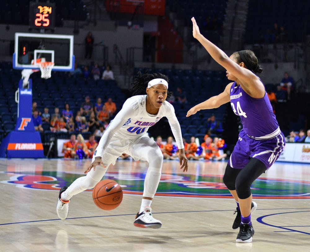 Florida guard Delicia Washington leads the Gators with 39 rebounds on the season.