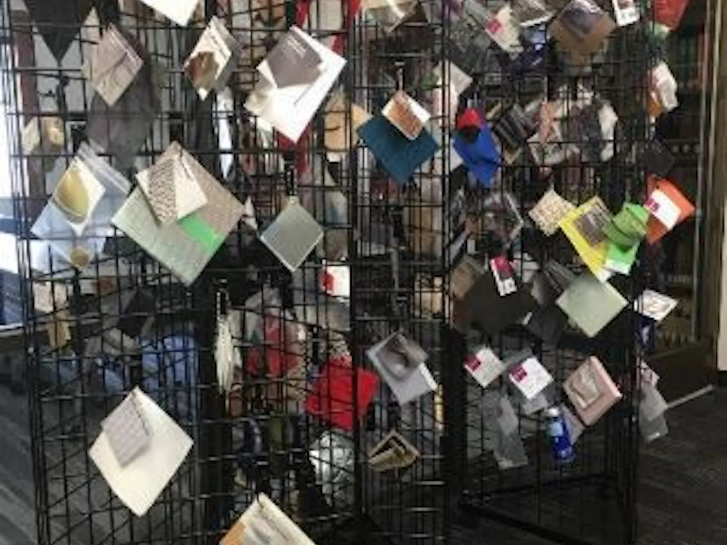 The material library, which displays different swatches, was added as part of the renovation.