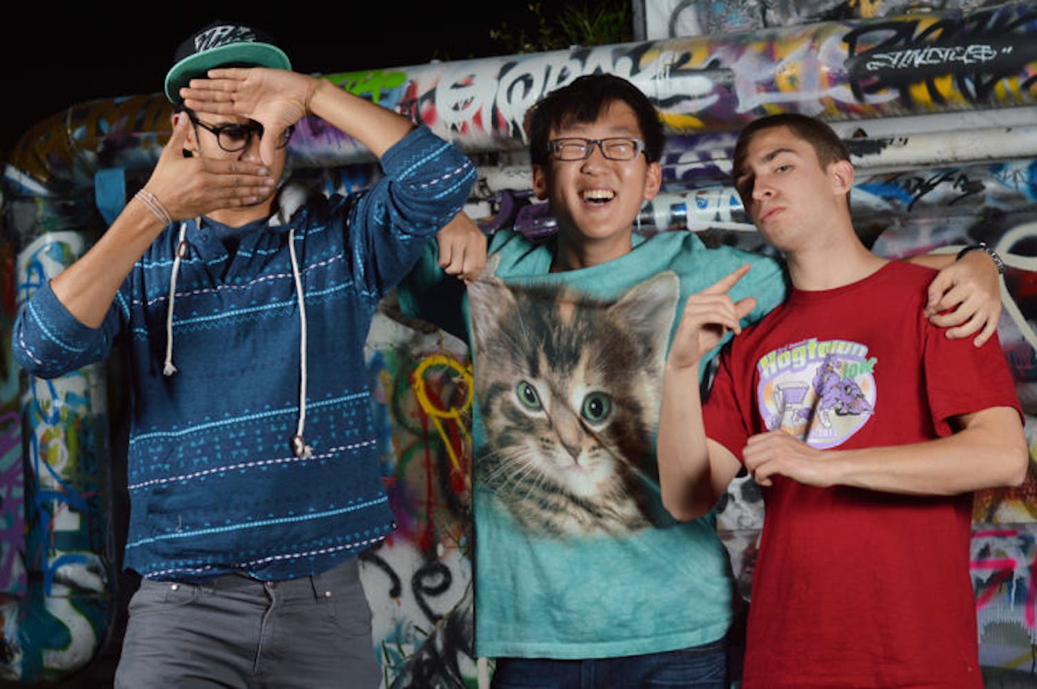 UF freshmen Jaewon Jang, Arnav Gupta and Taylor Col make up the hip-hop group Burra Katha.