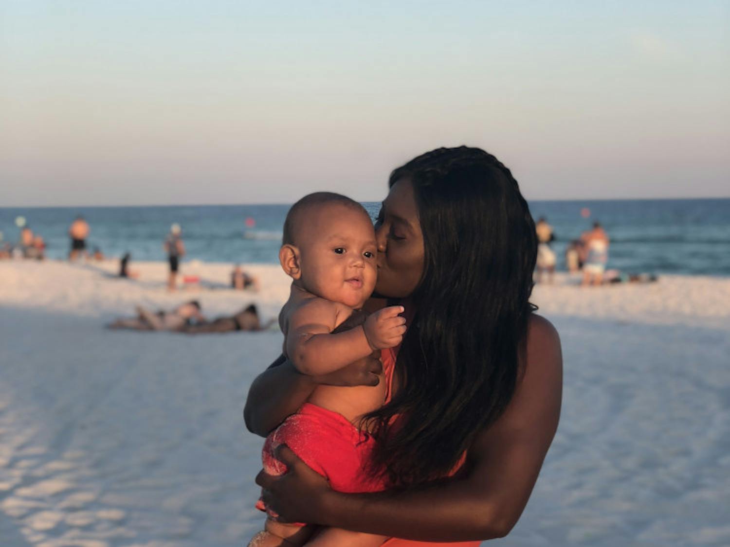 Tineka Benjamin, 19, said she and 8-month-old Princeton enjoy watching movies together and playing outside in the park. The computer science sophomore had her son during her first year at UF.