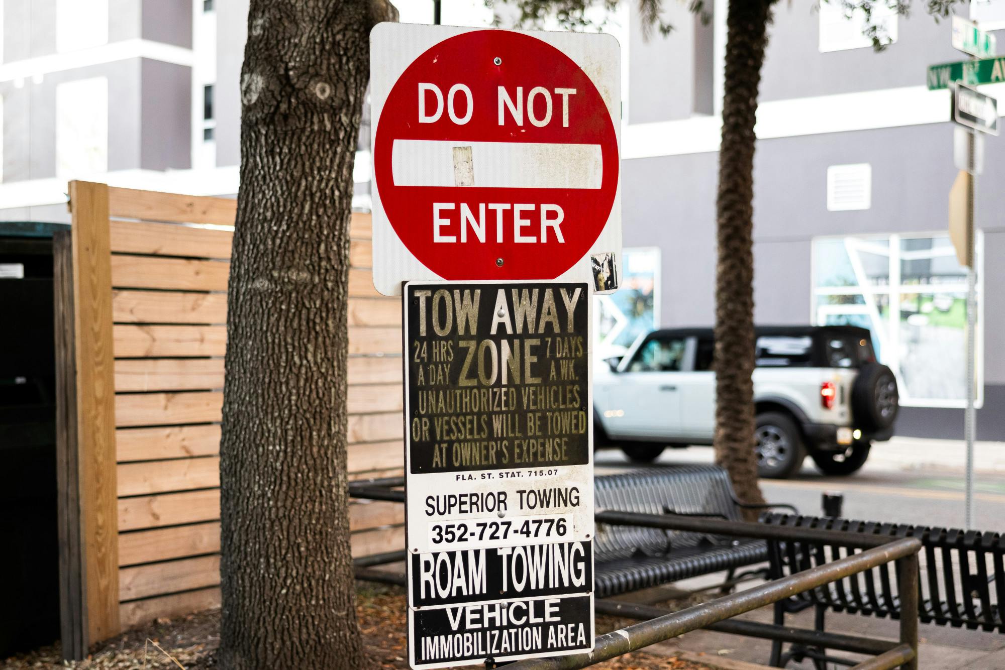 Superior Towing signage along NW 17th St. on Friday, Jan. 17, 2025.