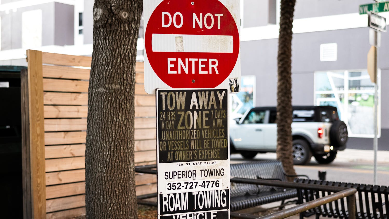 Superior Towing signage along NW 17th St. on Friday, Jan. 17, 2025.