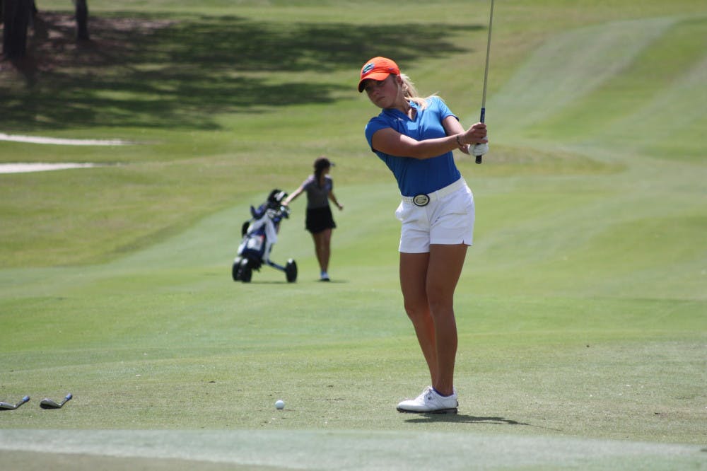 Junior Sierra Brooks (pictured) finished second on the team at the Windy City Classic and 14th overall at 2 over. She and Marta Perez (-2) led the UF women to a fourth place finish at the event. 