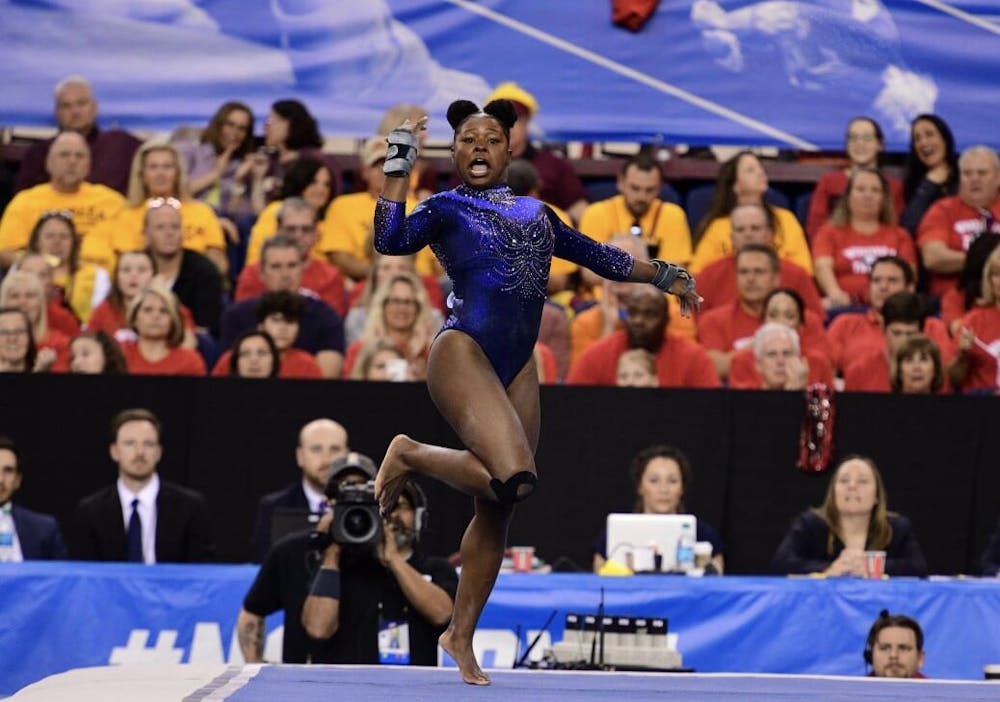 <p><span>UF senior Alicia Boren earned a share of the NCAA Gymnastics Championships' floor exercise title Friday with a score of 9.95.</span></p>