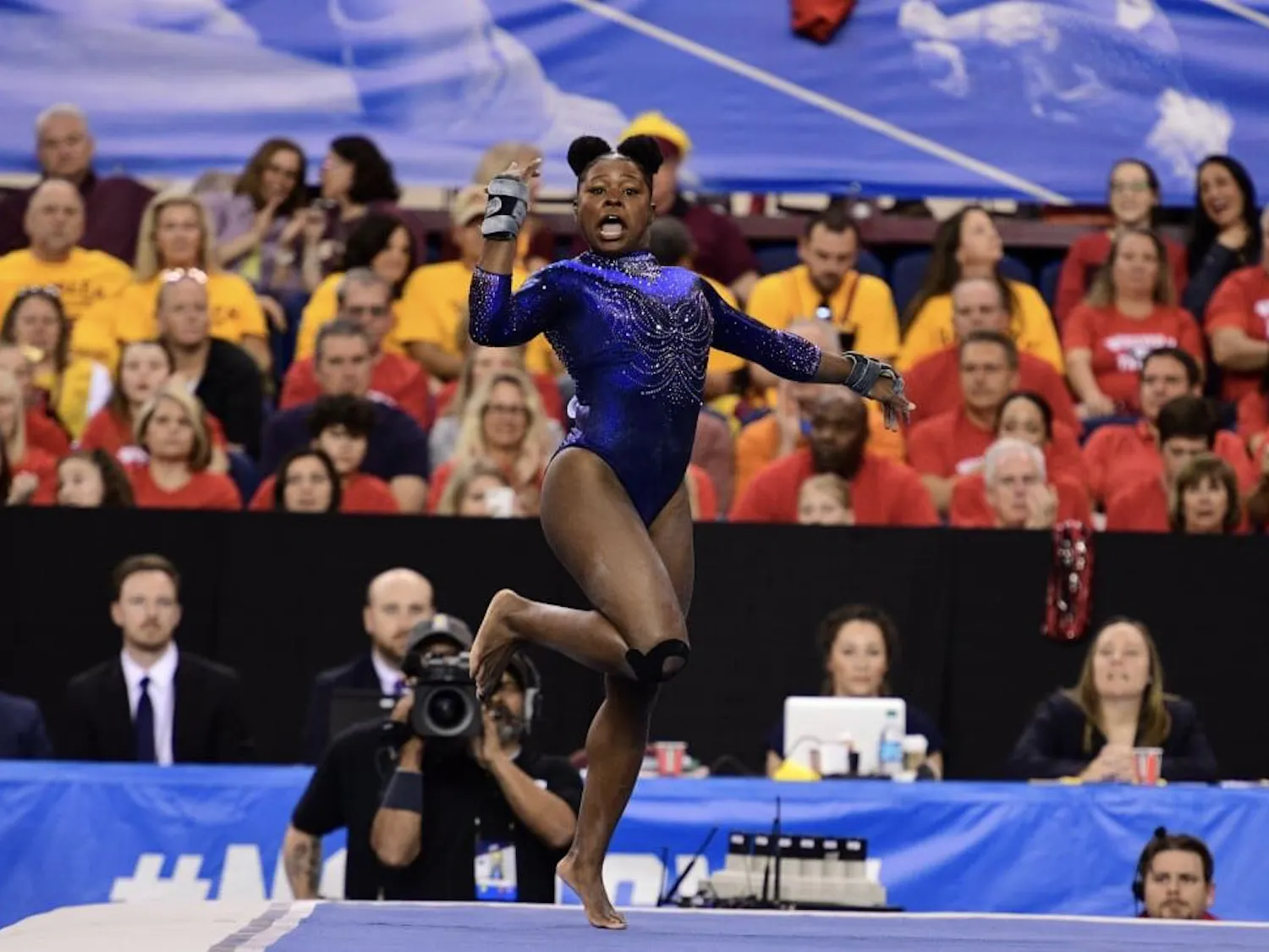 UF senior Alicia Boren earned a share of the NCAA Gymnastics Championships' floor exercise title Friday with a score of 9.95.