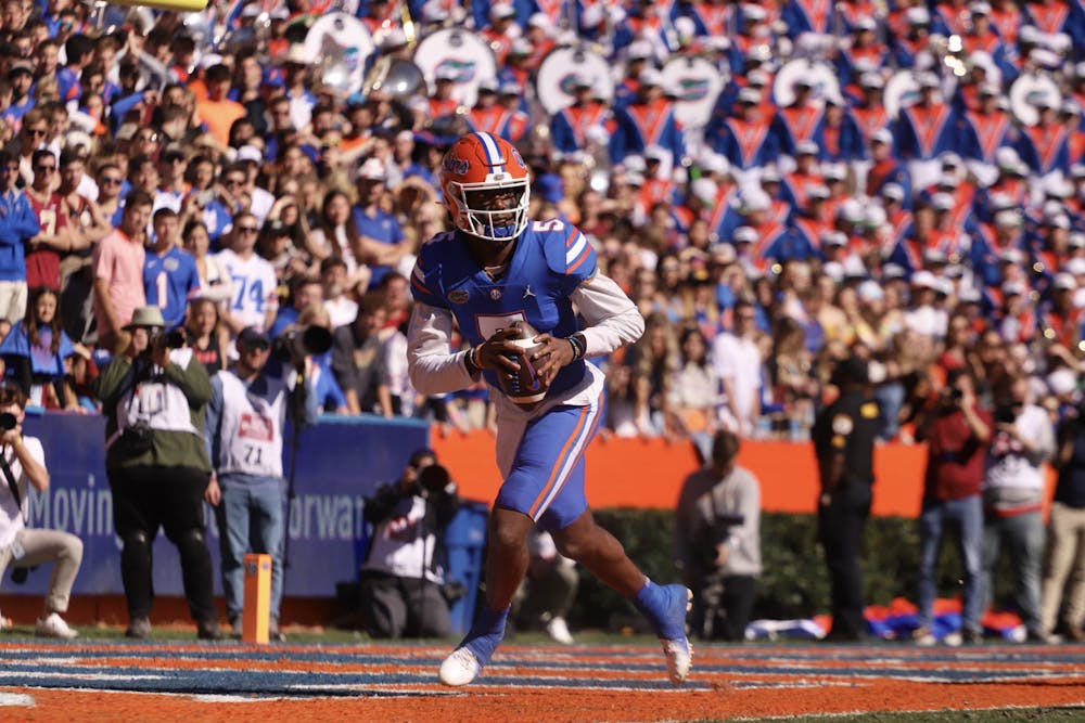 <p>Florida quarterback Emory Jones pictured during a game against Florida State. He announced his transfer to Arizona State Thursday.</p>