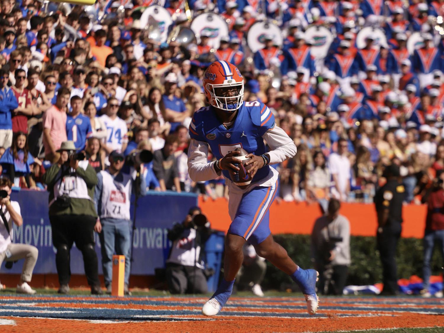 Florida quarterback Emory Jones pictured during a game against Florida State. He announced his transfer to Arizona State Thursday.